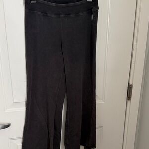 FP Movement by Free People charcoal grey cropped flare pants.